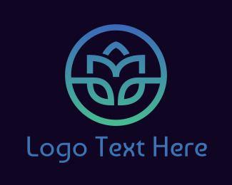Perfume Logo - Light Blue Lotus Flower Logo