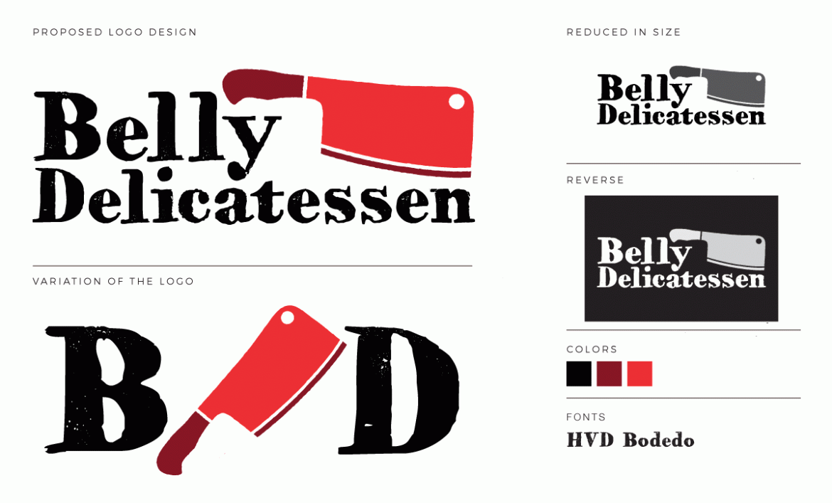 Delicatessen Logo - Belly Delicatessen Logo – Mjatersöl Design