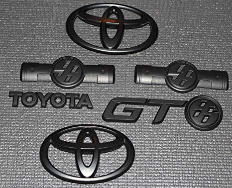 GT86 Logo - For GT86 FRS Black Replacement Badge Bundle (Complete Set) (2012- Matte Black)
