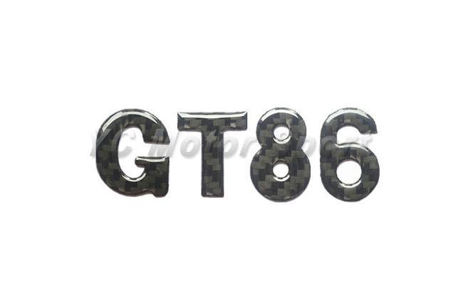 GT86 Logo - US $14.99. Carbon Fiber DIY Car Stickers Decoration Standard Symbol Mark Logo Modified Alphanumeric Stickers GT86 Logo Fit For Toyota GT86 In Car