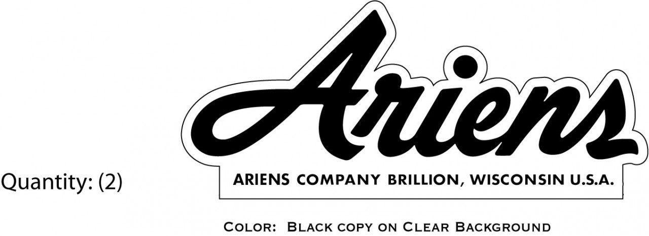 Areins Logo - Ariens Black Logo Decal