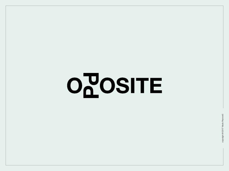 Opposite Logo - Opposite Logotype. IDEAS. Logos design, Creative typography