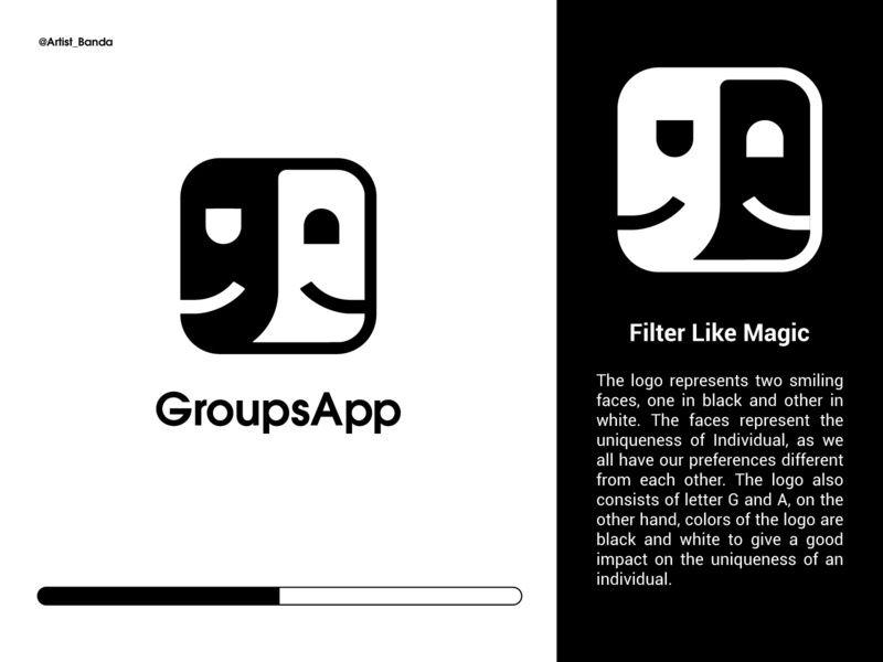 Opposite Logo - Facebook Supporting App Logo by artist_banda on Dribbble