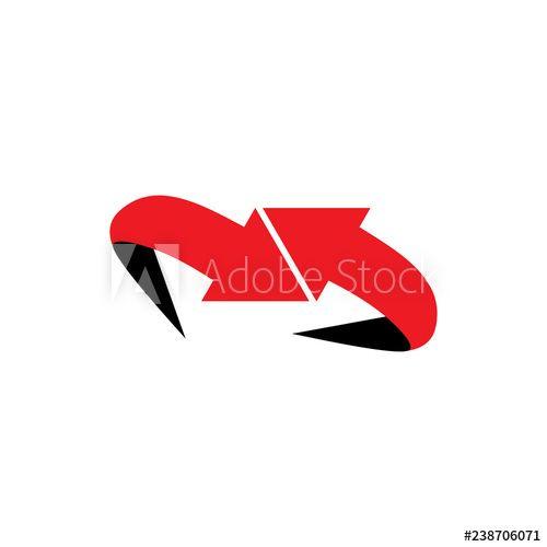 Opposite Logo - 3D opposite direction arrows logo vector this stock vector