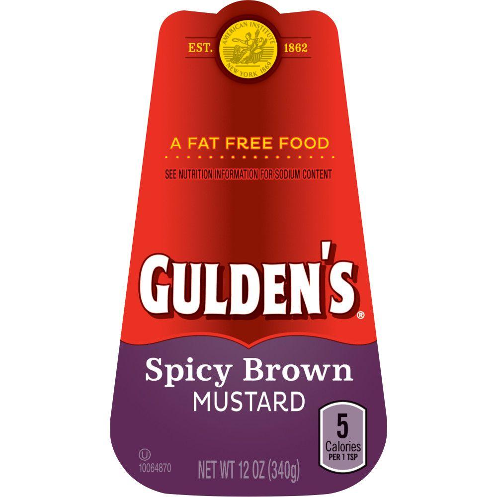 Gulden's Logo - GULDENS Spicy Brown Mustard Squeeze Bottle 12 oz.