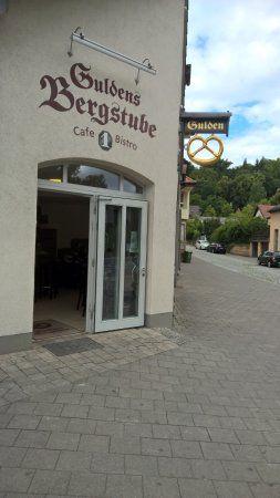 Gulden's Logo - easy recognizable logo outside shop--Giant pretzel - Picture of ...