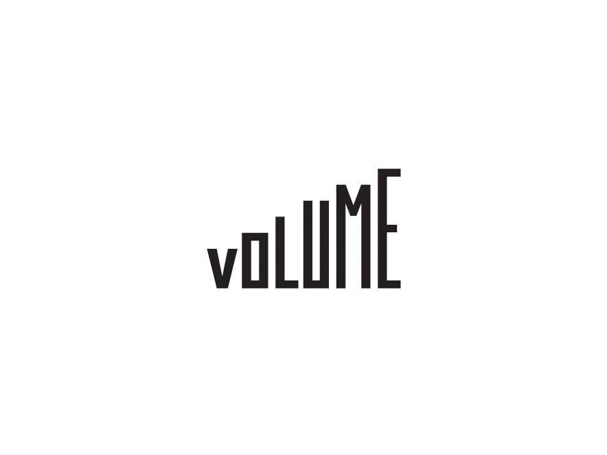 Volume Logo - I like how sizing is used here to shape the body of text to look