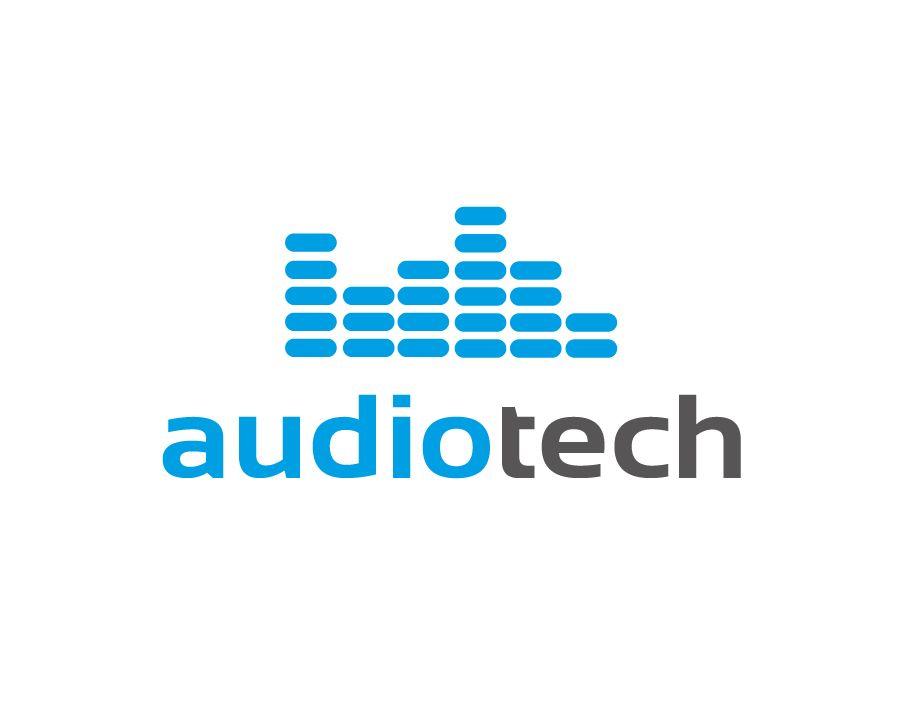 Volume Logo - Audiotech Logo Volume Level Bars in Blue