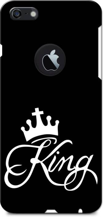 6s Logo - Aseria Back Cover for King Black White Slim Fit Logo Cut Hard Case  Cover/Back Cover for Apple iPhone 6/6S