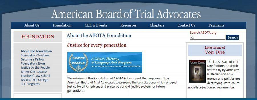 Abota Logo - OC ABOTA. The Orange County Chapter of the American Board of Trial
