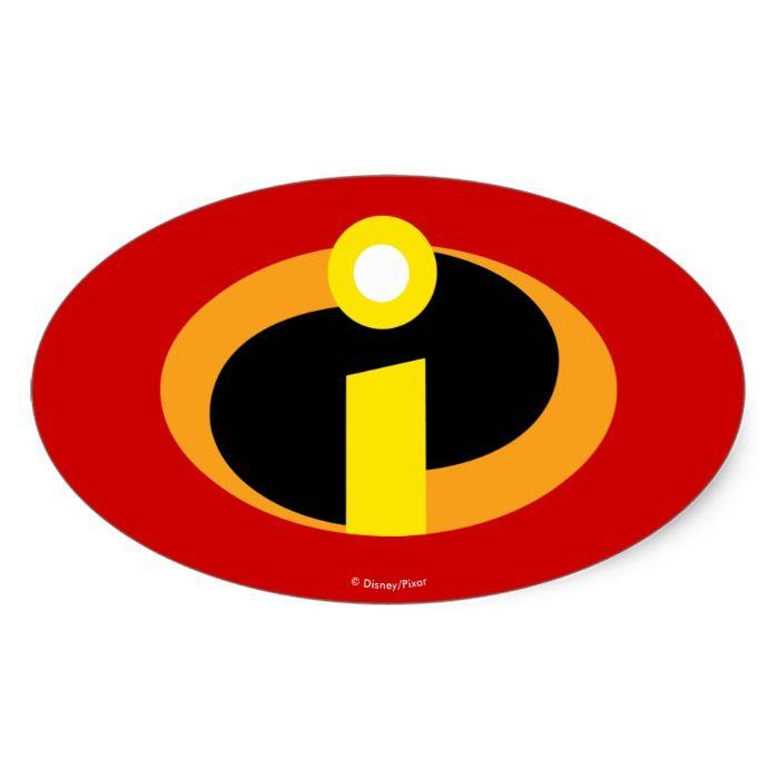 Incrediables Logo - The Incredibles Logo Oval Sticker