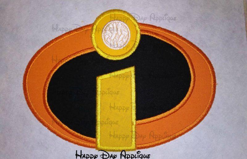 Incrediables Logo - Incredibles Logo Applique design instant digital download 5×7 and 6×10 by Happy Day Applique