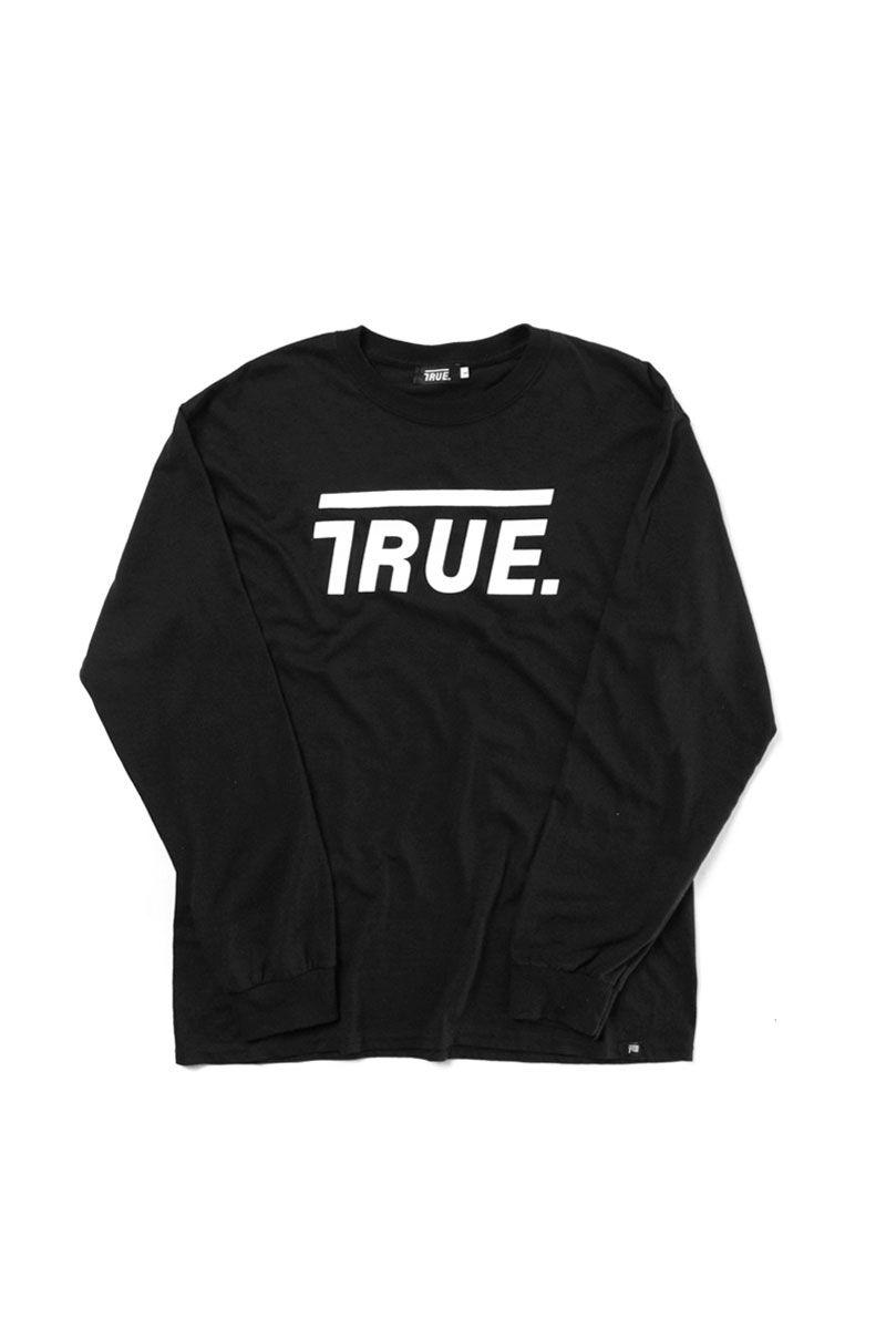 True Logo - True Logo Long Sleeve Tee Black - True - Street Wear