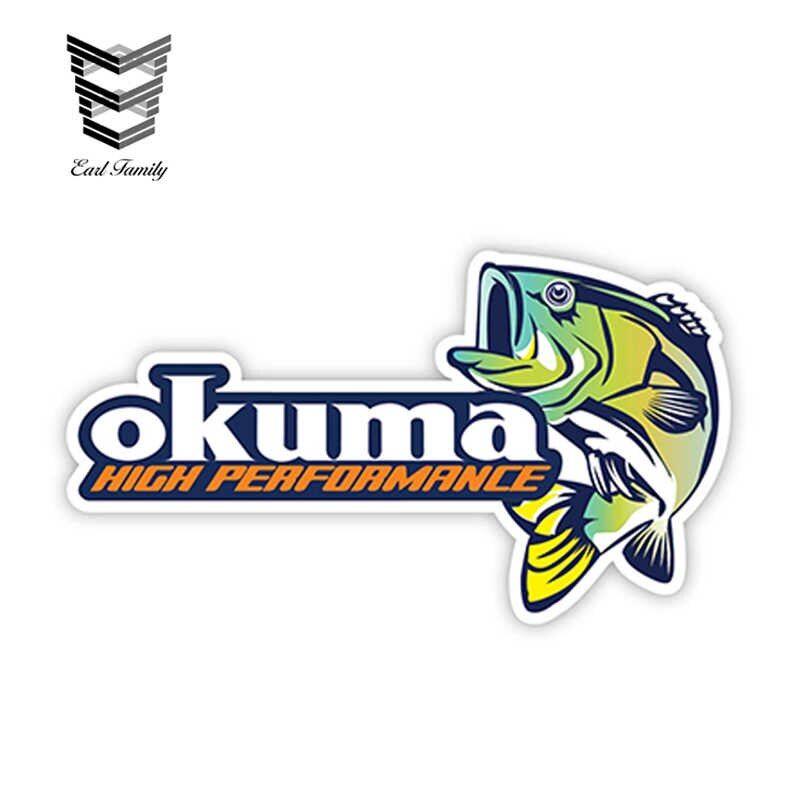 Okuma Logo - EARLFAMILY 13cm x 7.3cm OKUMA Sticker Decal Fishing Boat Rod Vinyl Bumper  Truck Car Sea Bass Funny Car Stickers Auto Decals