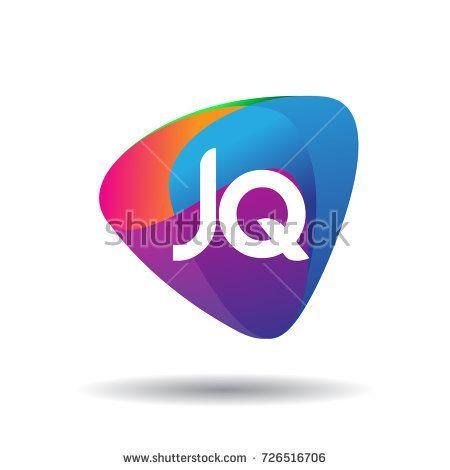 JQ Logo - Letter JQ logo with colorful splash background, letter combination ...