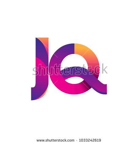 JQ Logo - Initial Letter JQ Logo Lowercase, magenta and orange, Modern