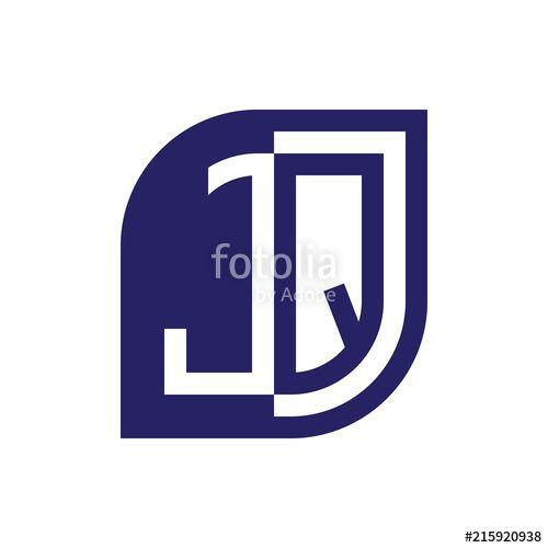 JQ Logo - JQ initial letter emblem logo negative space Stock image