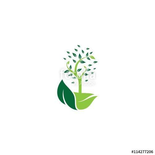 Plants Logo - green plants leaf logo