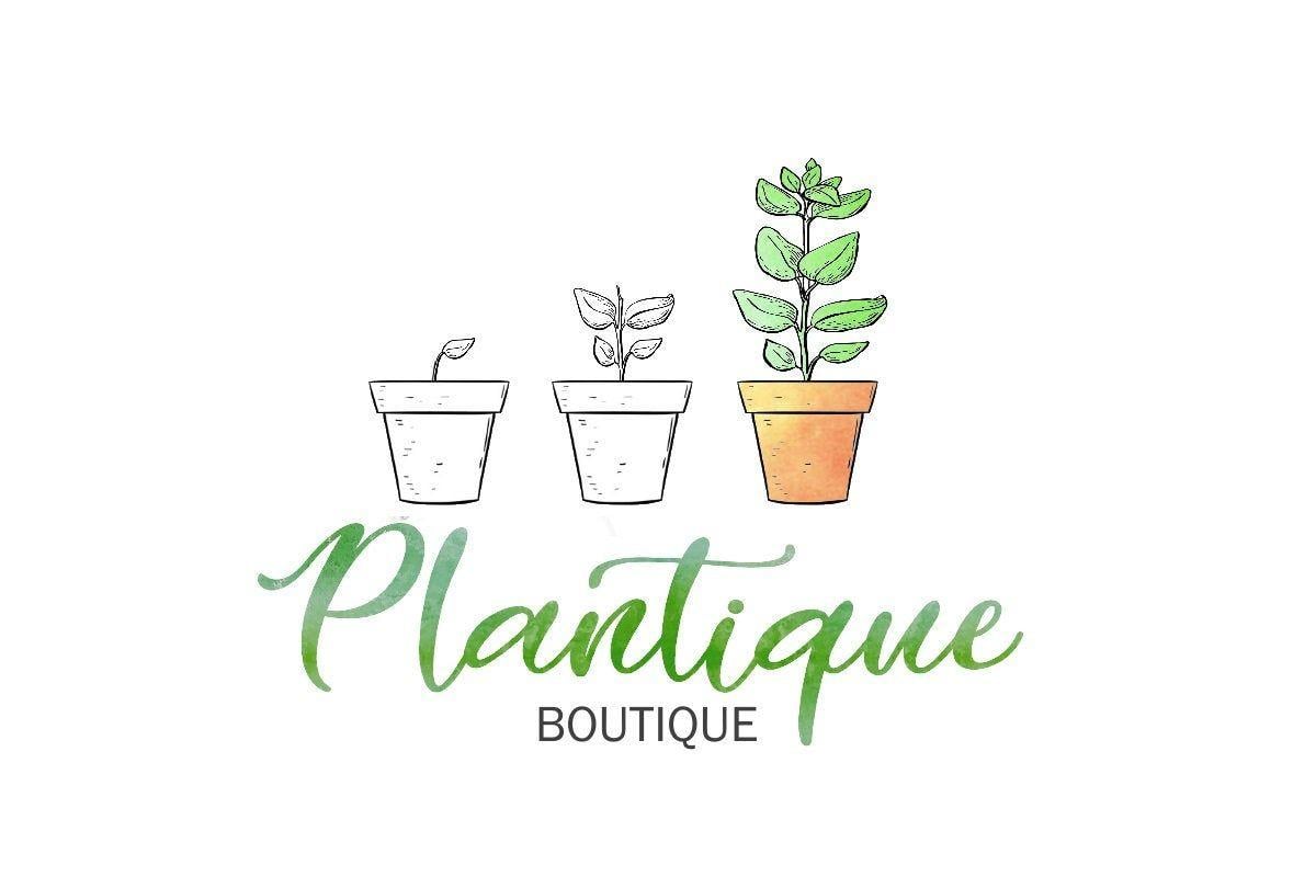 Plants Logo - Plants logo, Blooming logo, Bloom logo, Planting logo, Gardener logo, Gardening logo, Garden logo, Potting logo, Leaves logo, Plantas logo
