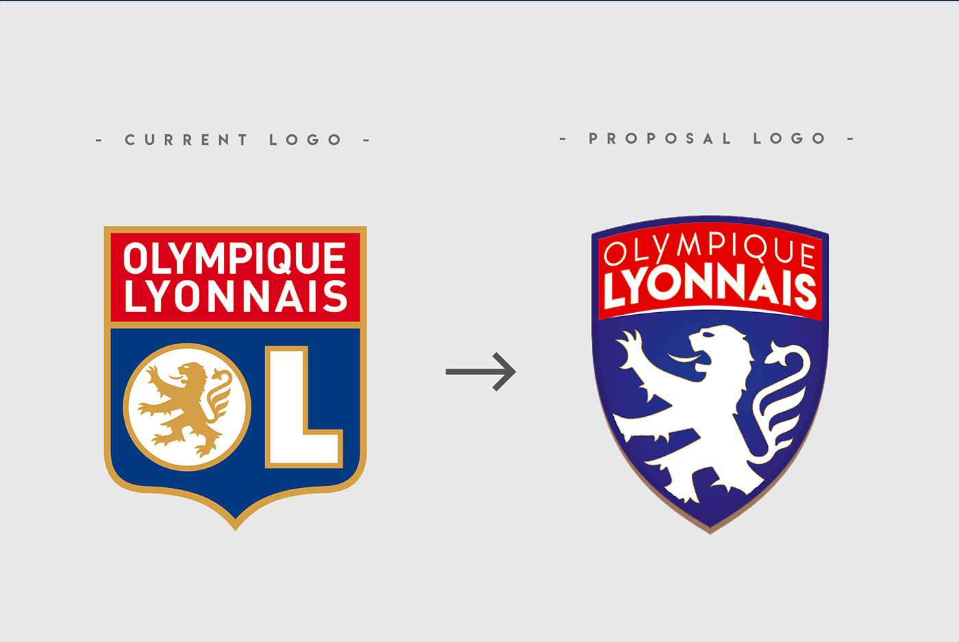 Lyon Logo - Olympique Lyonnais - LOGO REMAKE on Behance