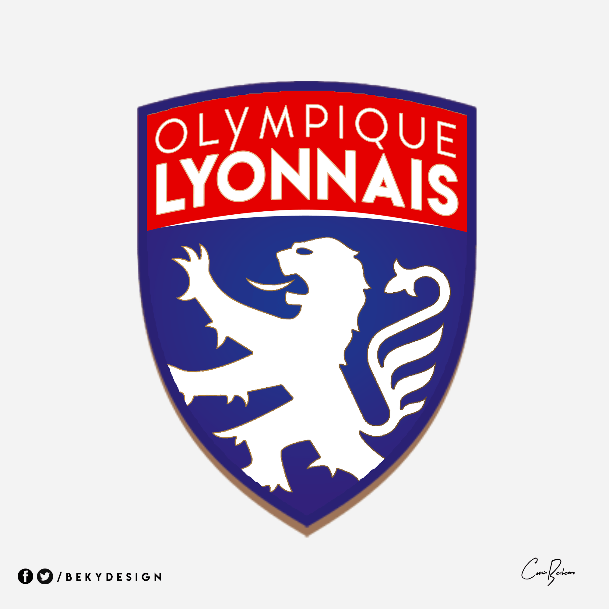 Lyon Logo - Olympique Lyonnais - LOGO REMAKE