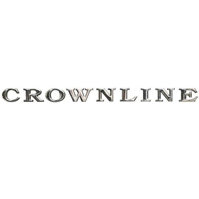 Crownline Logo - CROWNLINE Boat Raised Decal 60824 | 24 X 1 3/4 Inch Silver Mirror