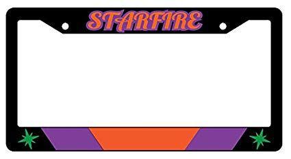 Starfire Logo - Starfire LOGO Black Plastic License Plate Frame Super