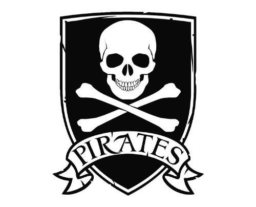 Pirate Logo - Pirate Logo Die Cut Vinyl Decal Sticker