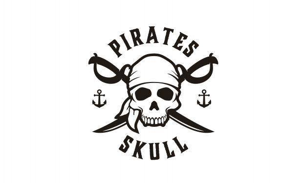 Pirate Logo - Skull & crossing swords pirates logo Vector