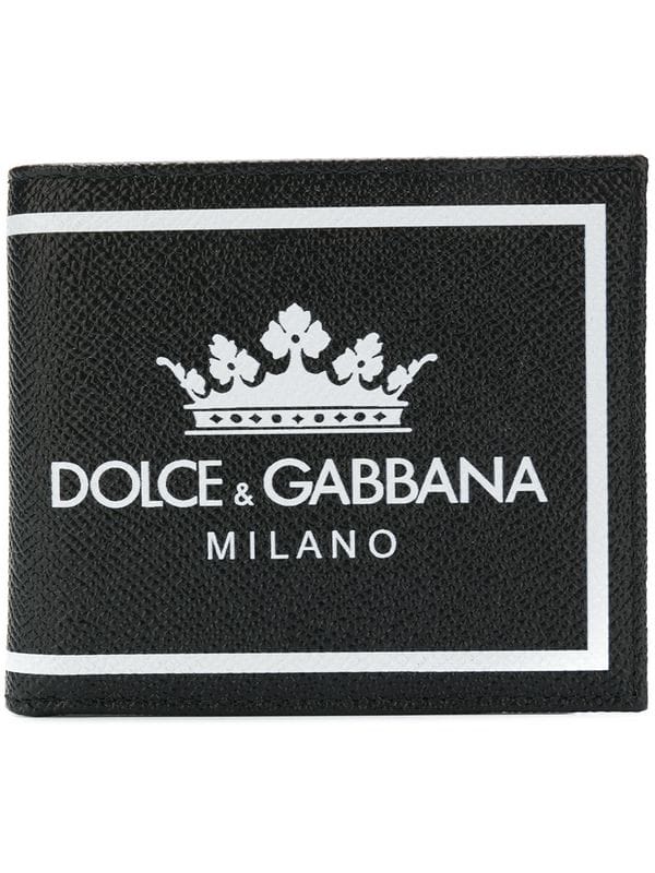 Dolce Logo - Dolce & Gabbana crown logo print wallet $351 - Shop AW18 Online ...