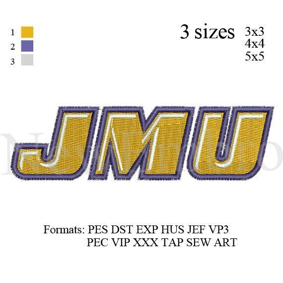 JMU Logo - James Madison university logo embroidery design, JMU logo embroidery