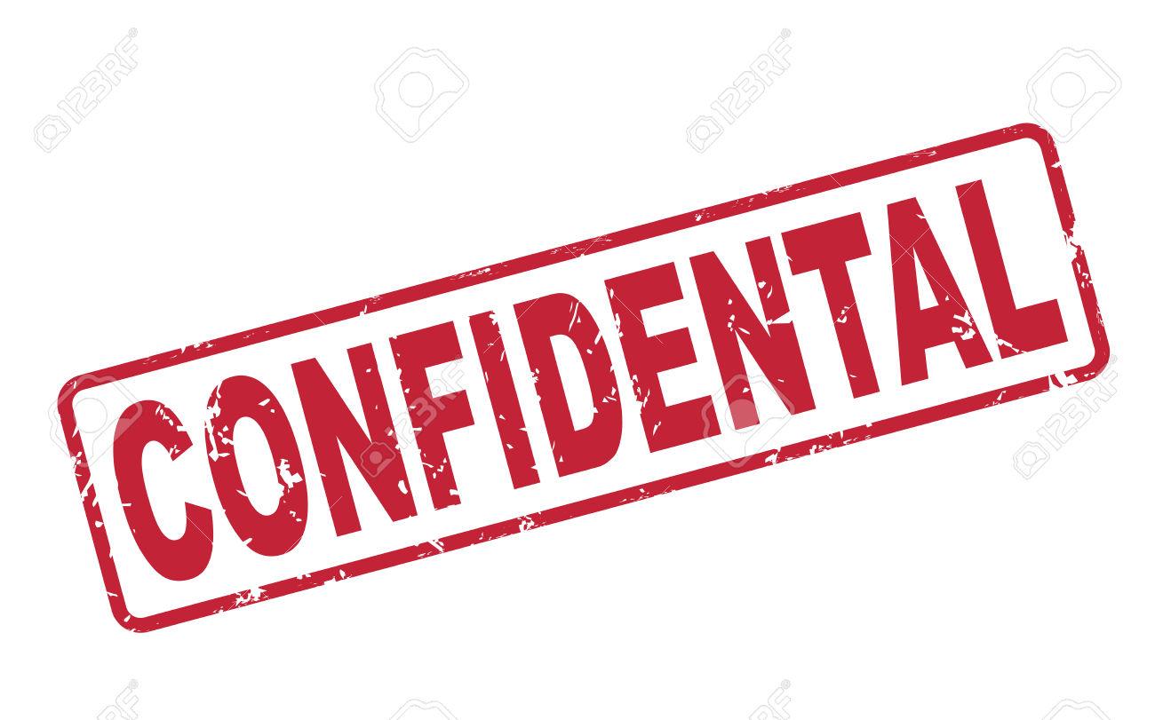 Confidential Logo - stamp confidential with red text on white - Storm Fitness