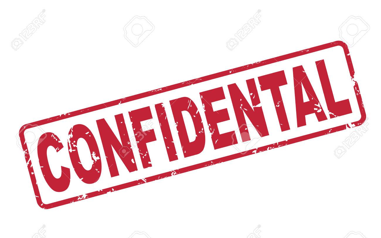 Confidential Logo - stamp confidential with red text on white