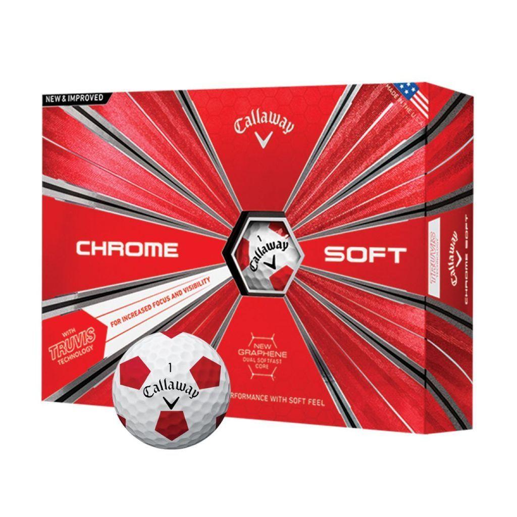 Laway Logo - Callaway White/Red Chrome Soft Truvis Balls with Custom Logo