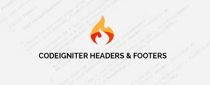 CodeIgniter Logo - CodeIgniter : Adding Header and Footer | FormGet