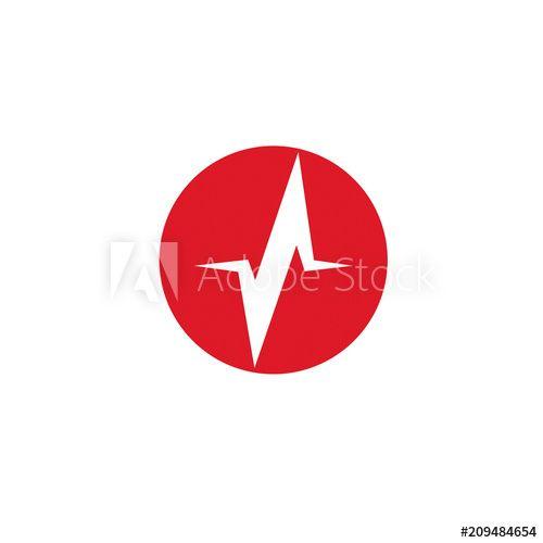 Cardiovascular Logo - Cardiology vector conceptual logo created with an ecg chart ...