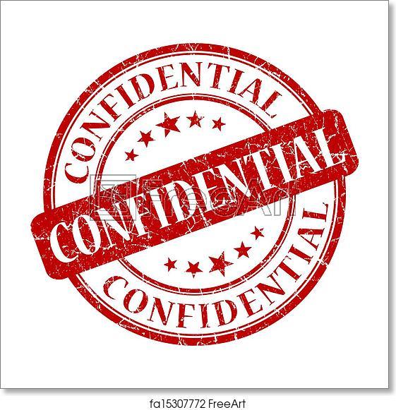 Confidential Logo - Free art print of Confidential red stamp