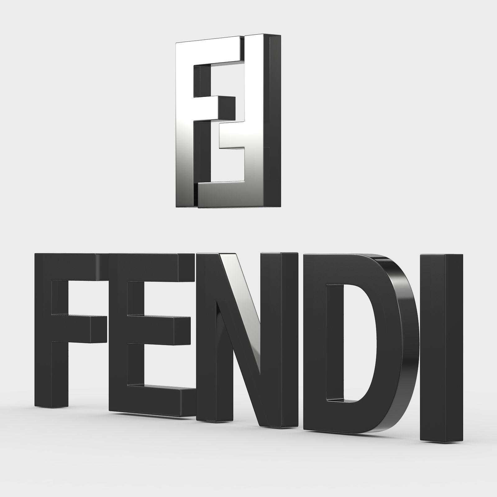 Fendi Logo - 3D fendi logo | CGTrader