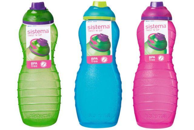 Blue and Green Twist Logo - Sistema 700ml Twist N SIP Drinks Water Bottles Plastic Pink Blue