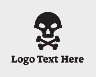 Danger Logo - Alien Skull & Crossbones Logo