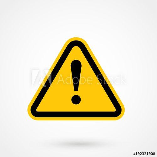 Danger Logo - Yellow Warning Dangerous attention icon icon, danger symbol, filled