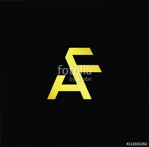 FA Logo - Abstract letter AF FA. minimal logo design template. Vector letter ...