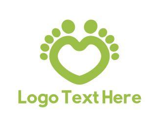 Podiatry Logo - Feet Heart Logo