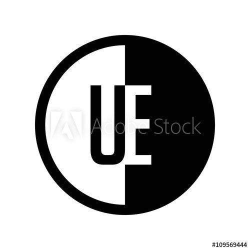 UE Logo - INITIAL CIRCLE HALF LOGO UE - Buy this stock vector and explore ...
