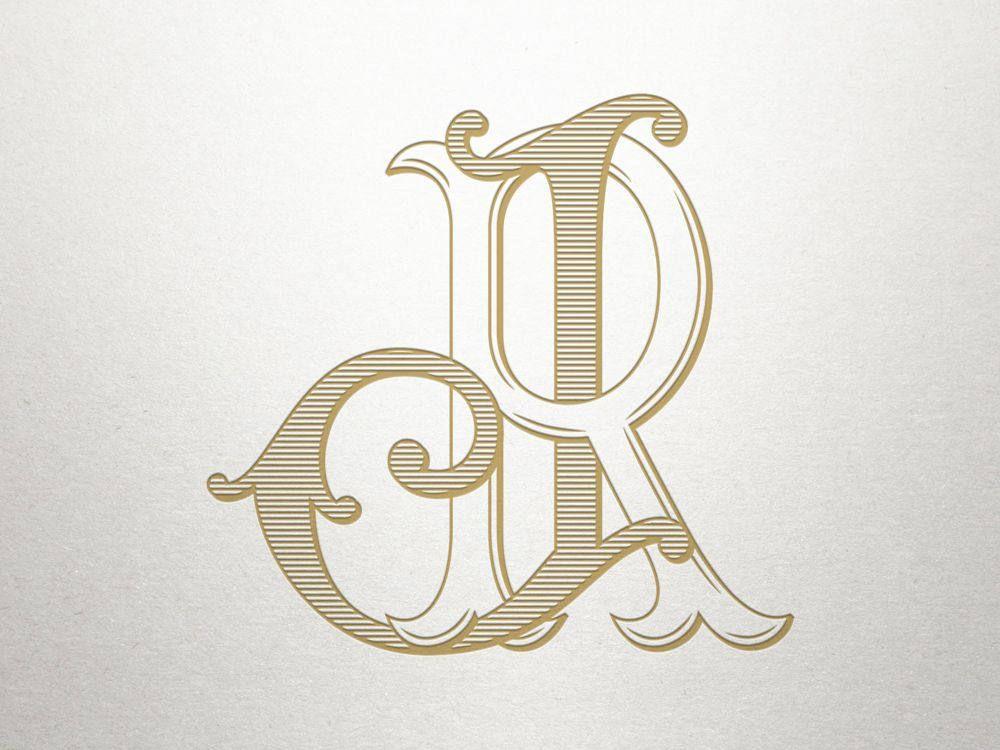 RJ Logo - Wedding Initials Logo - JR RJ - Wedding Initials - Vintage