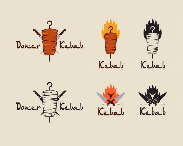 Doner Logo - Set of doner kebab logo templates Vector | Premium Download