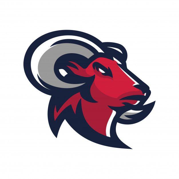 Goat Logo - Ram, goat esport gaming mascot logo template Vector | Premium Download