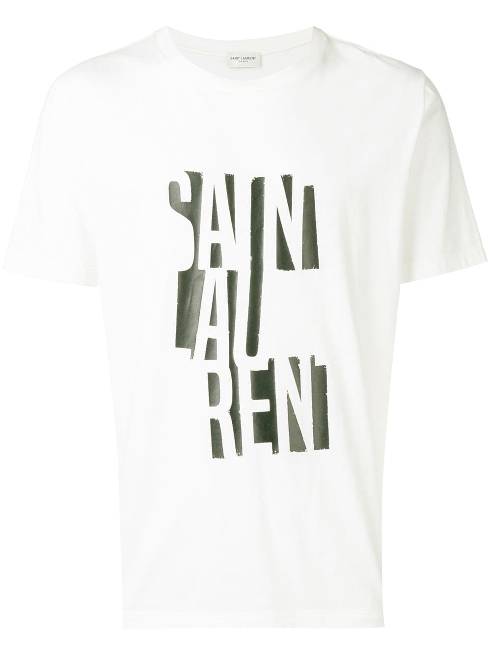 Deconstructed Logo - Saint Laurent Deconstructed Logo T-Shirt - White