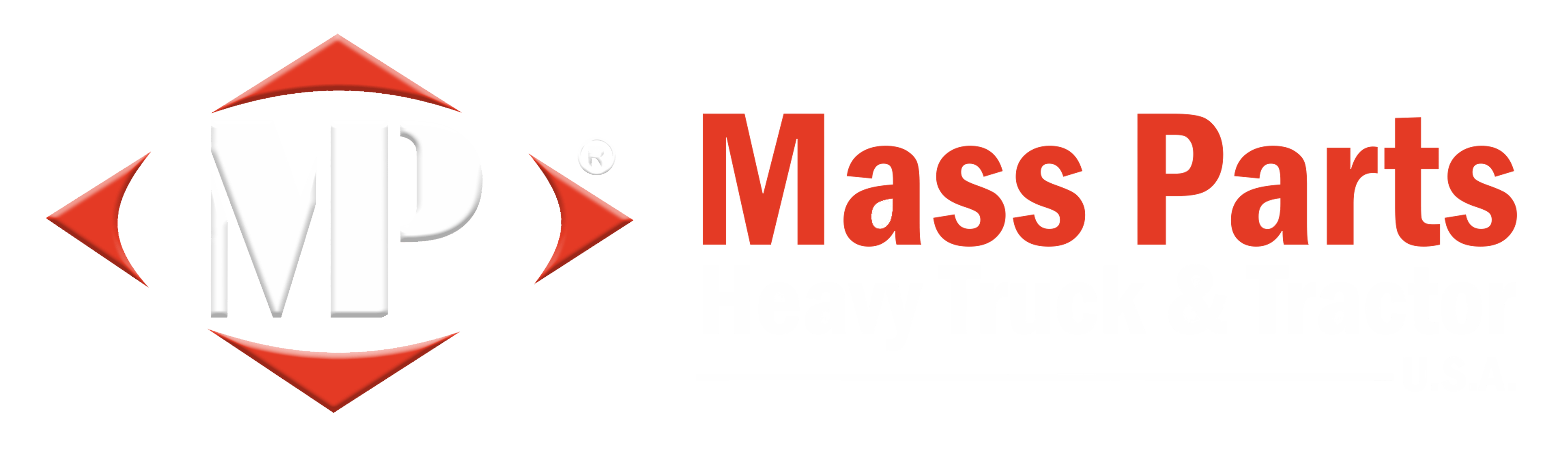 Parts Logo - Logo Mass Parts MP White Long Clear – Mass Parts USA