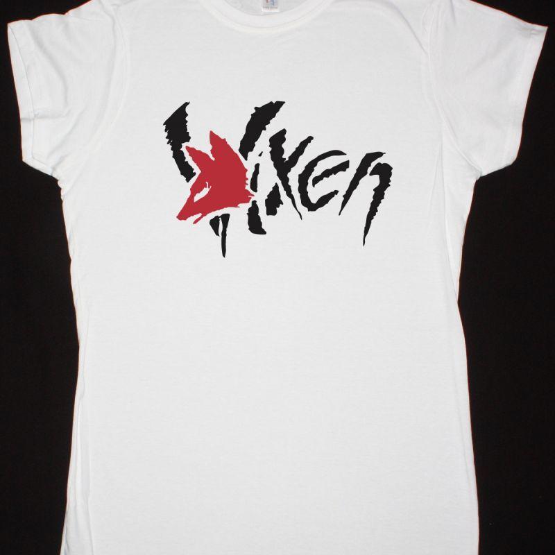 Vixen Logo - VIXEN LOGO NEW WHITE LADY T SHIRT - Best Rock T-shirts